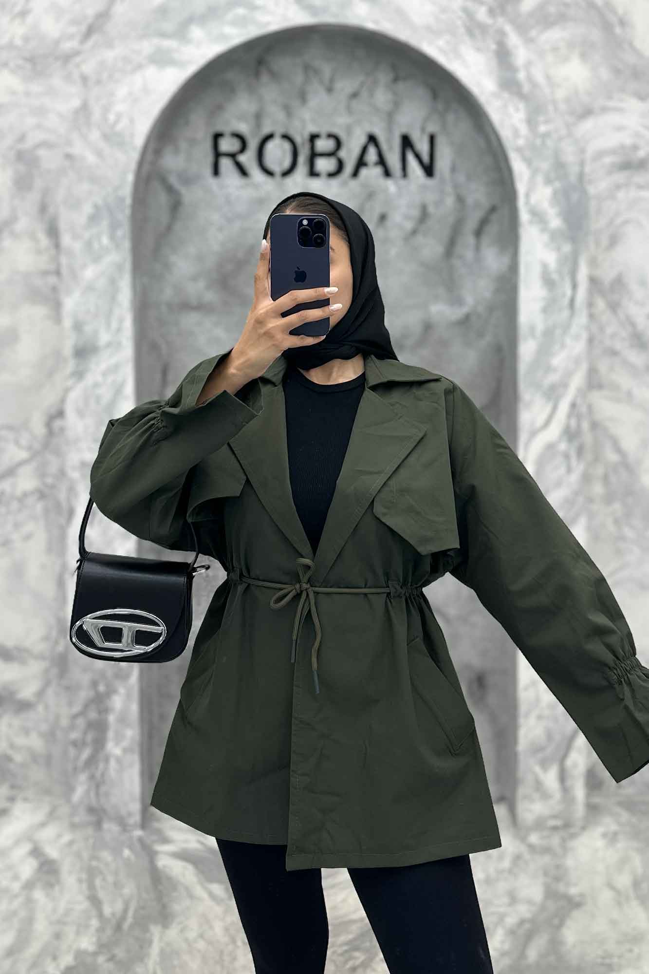 ترنچ کت آستین کش کتان زارا