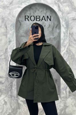 ترنچ کت آستین کش کتان زارا