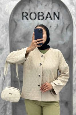 کت فریال برگی یقه گرد