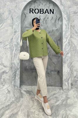 کت فریال برگی یقه گرد