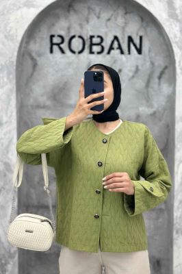 کت فریال برگی یقه گرد