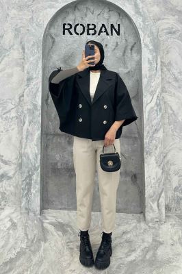 مانتو پاییزه آستین گت دار خفاشی کتان زارا