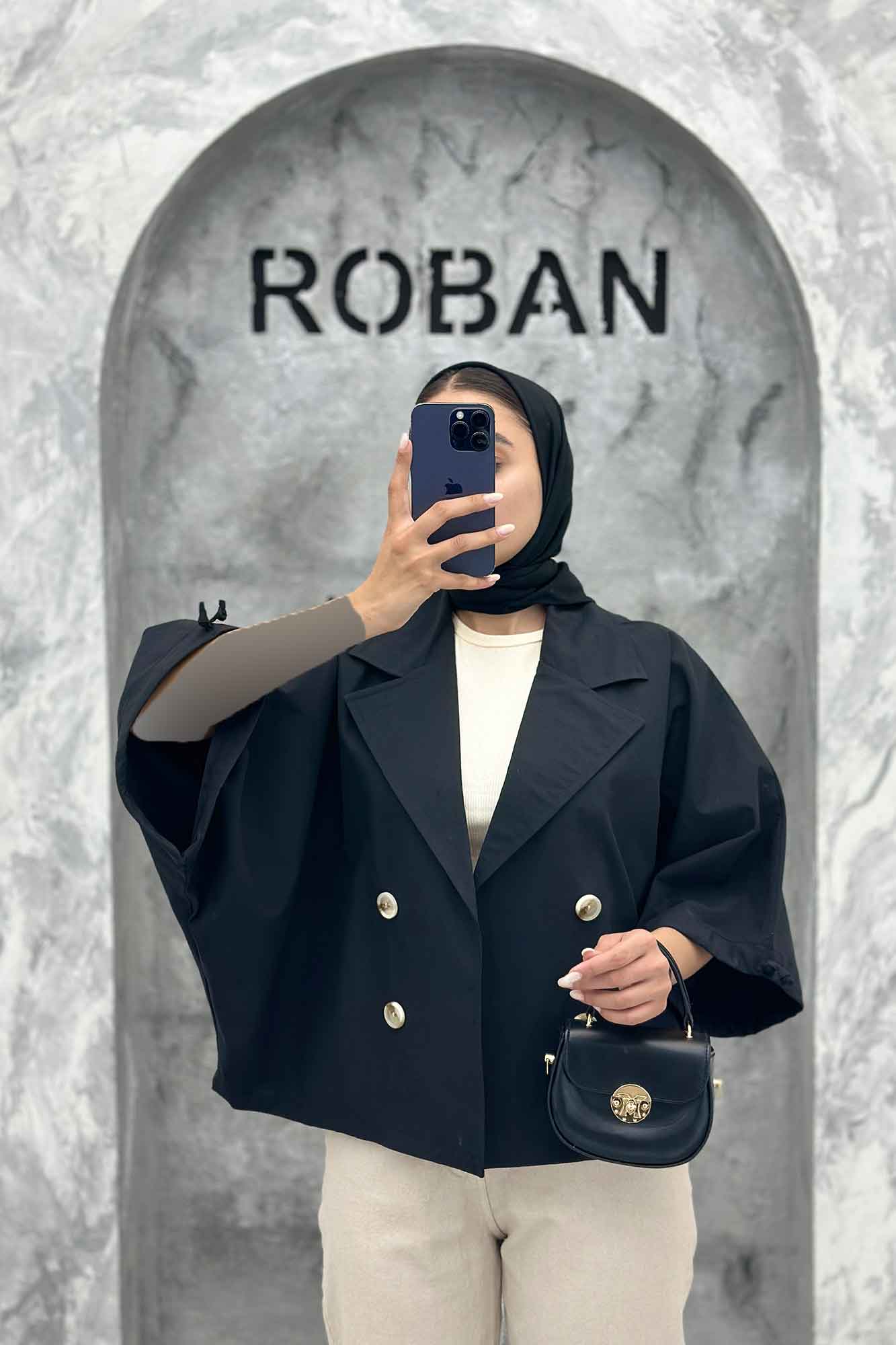 مانتو پاییزه آستین گت دار خفاشی کتان زارا