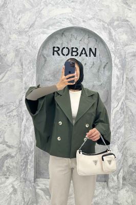 مانتو پاییزه آستین گت دار خفاشی کتان زارا