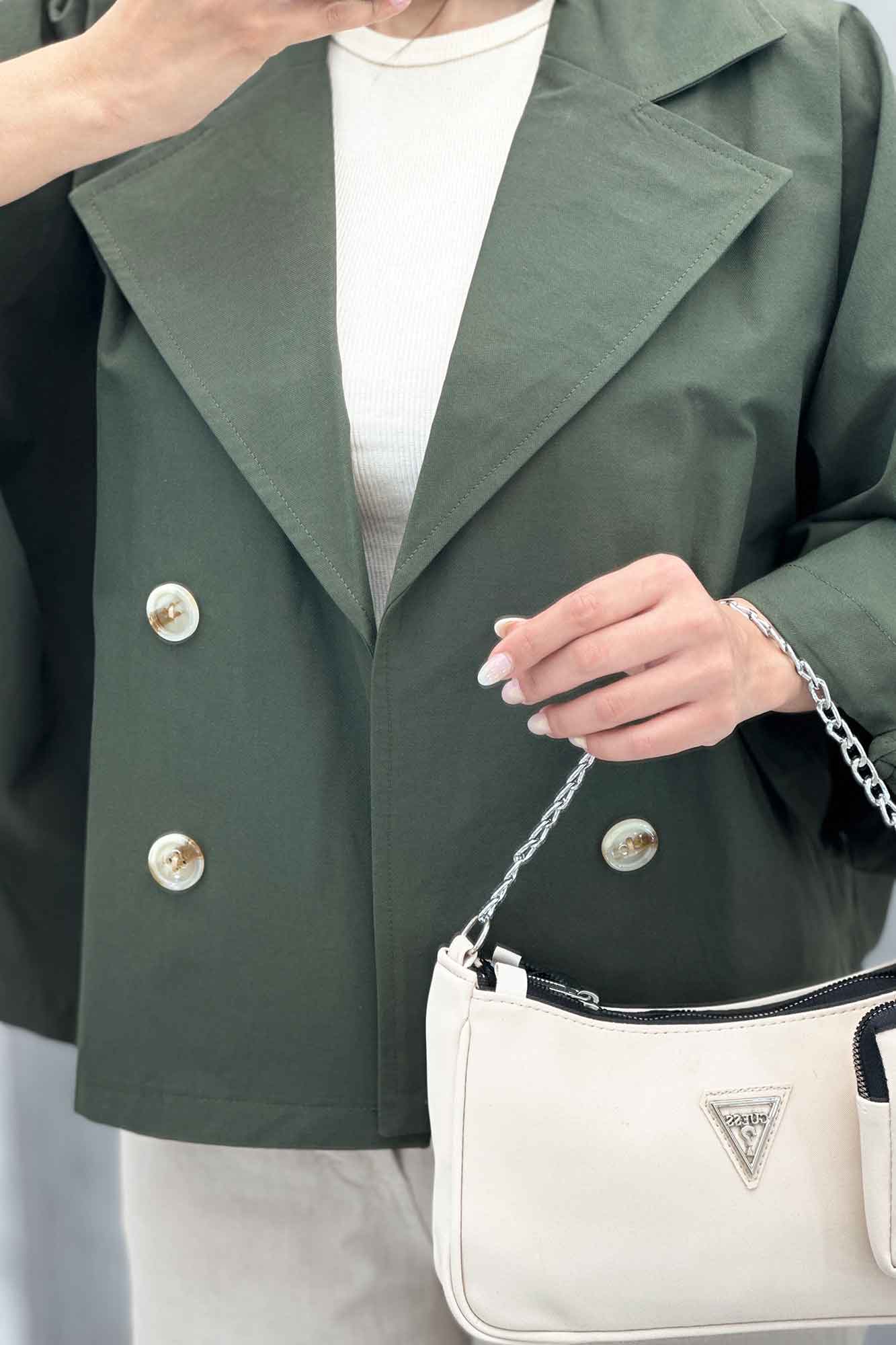 مانتو پاییزه آستین گت دار خفاشی کتان زارا