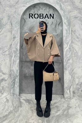 مانتو پاییزه آستین گت دار خفاشی کتان زارا