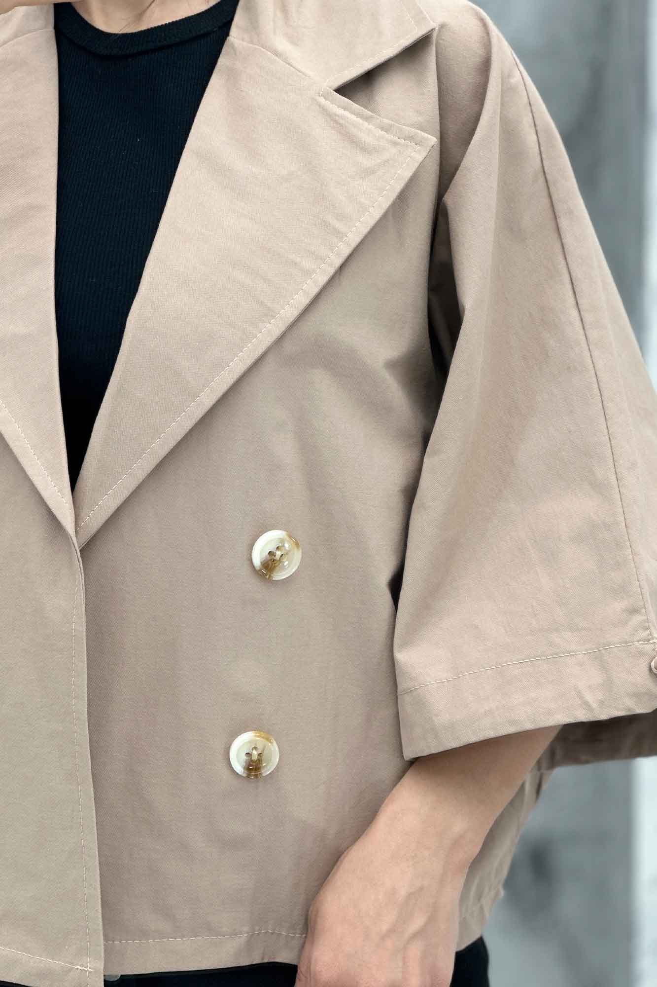 مانتو پاییزه آستین گت دار خفاشی کتان زارا