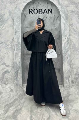 ست مانتو و دامن خفاشی کتان زارا پانیا