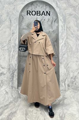 ست مانتو و دامن خفاشی کتان زارا پانیا