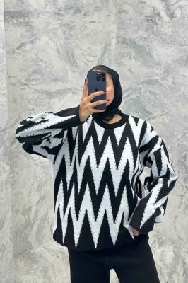 ست دورس و شلوار بافت طرح دار