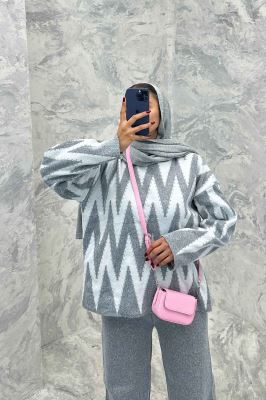 ست دورس و شلوار بافت طرح دار