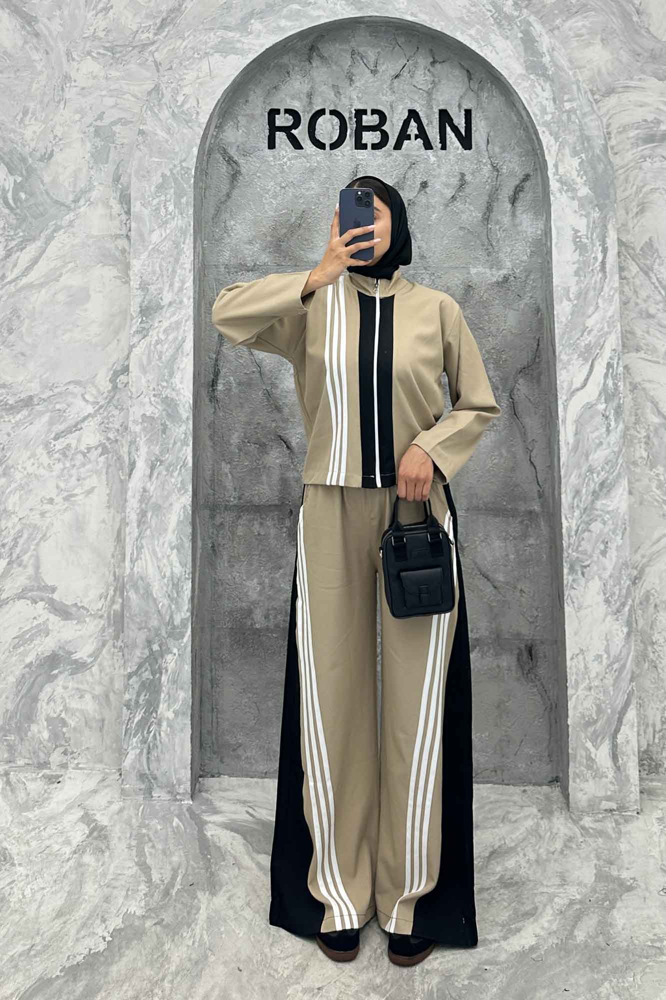 ست مازراتی کجراه سه خط یقه ایستاده 4670