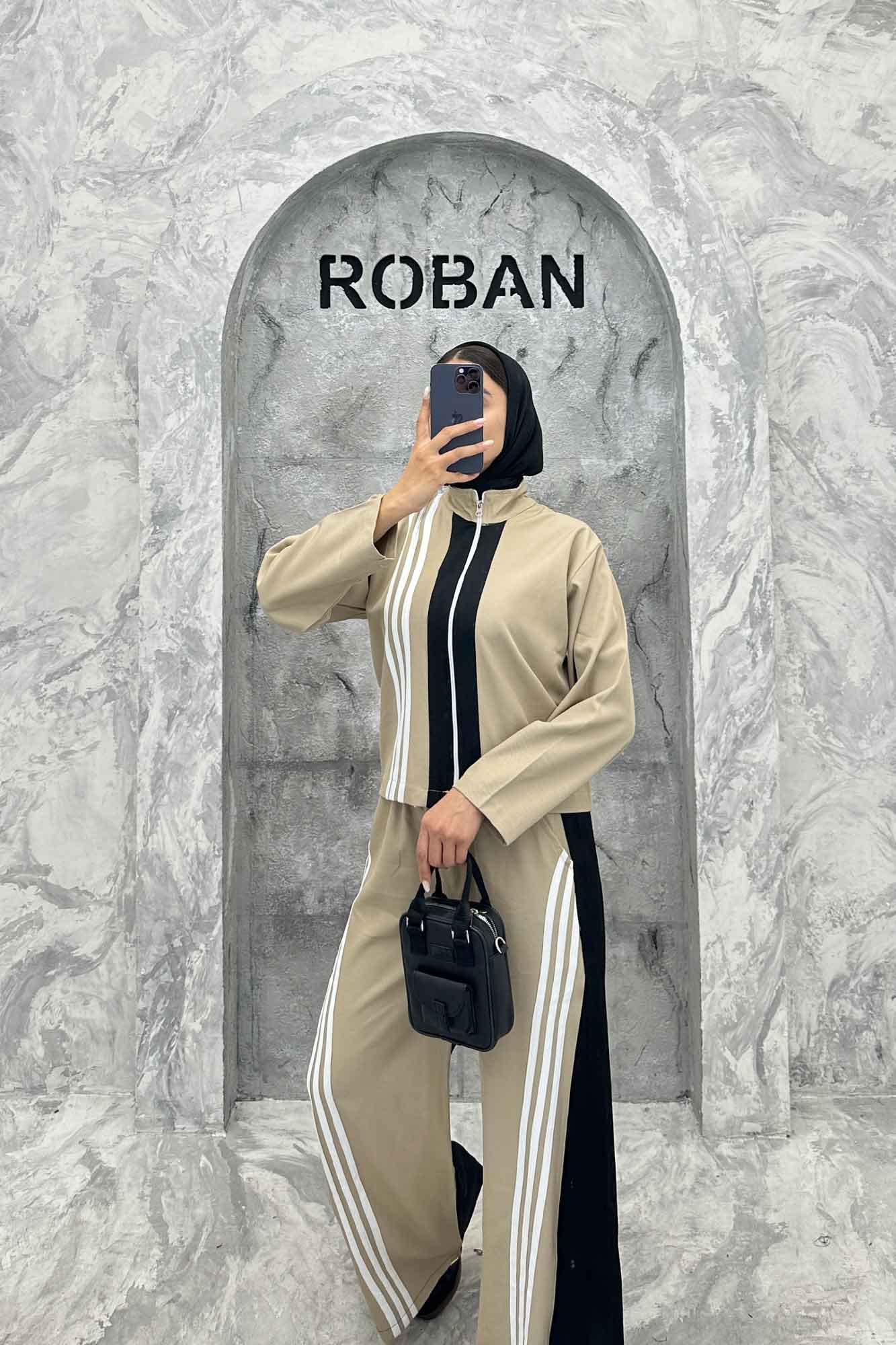 ست مازراتی کجراه سه خط یقه ایستاده 4670