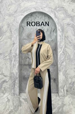 ست مازراتی کجراه سه خط یقه ایستاده 4670