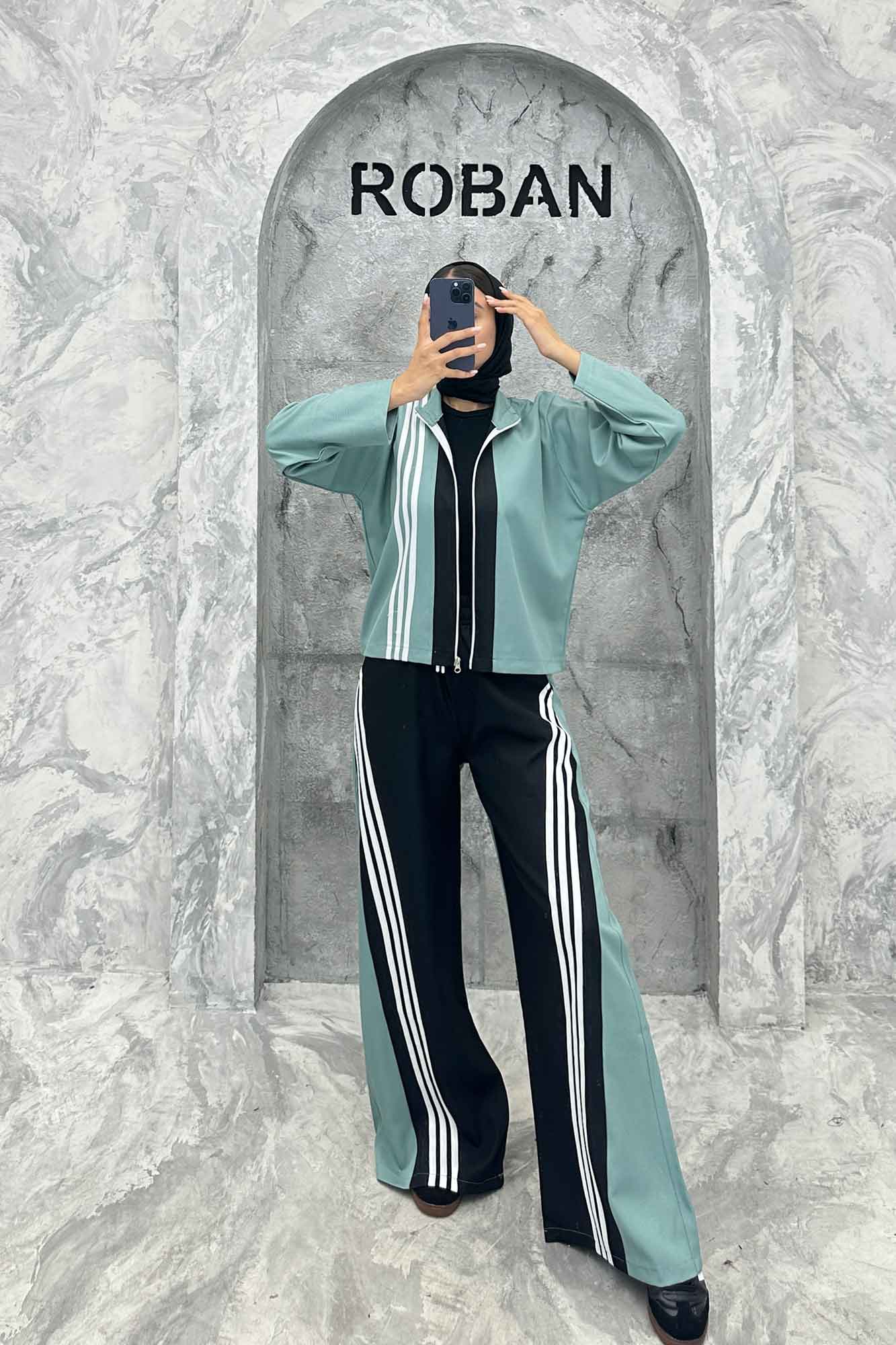 ست مازراتی کجراه سه خط یقه ایستاده 4670