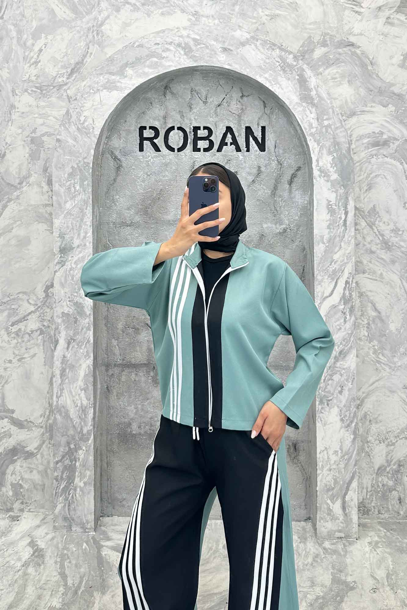 ست مازراتی کجراه سه خط یقه ایستاده 4670