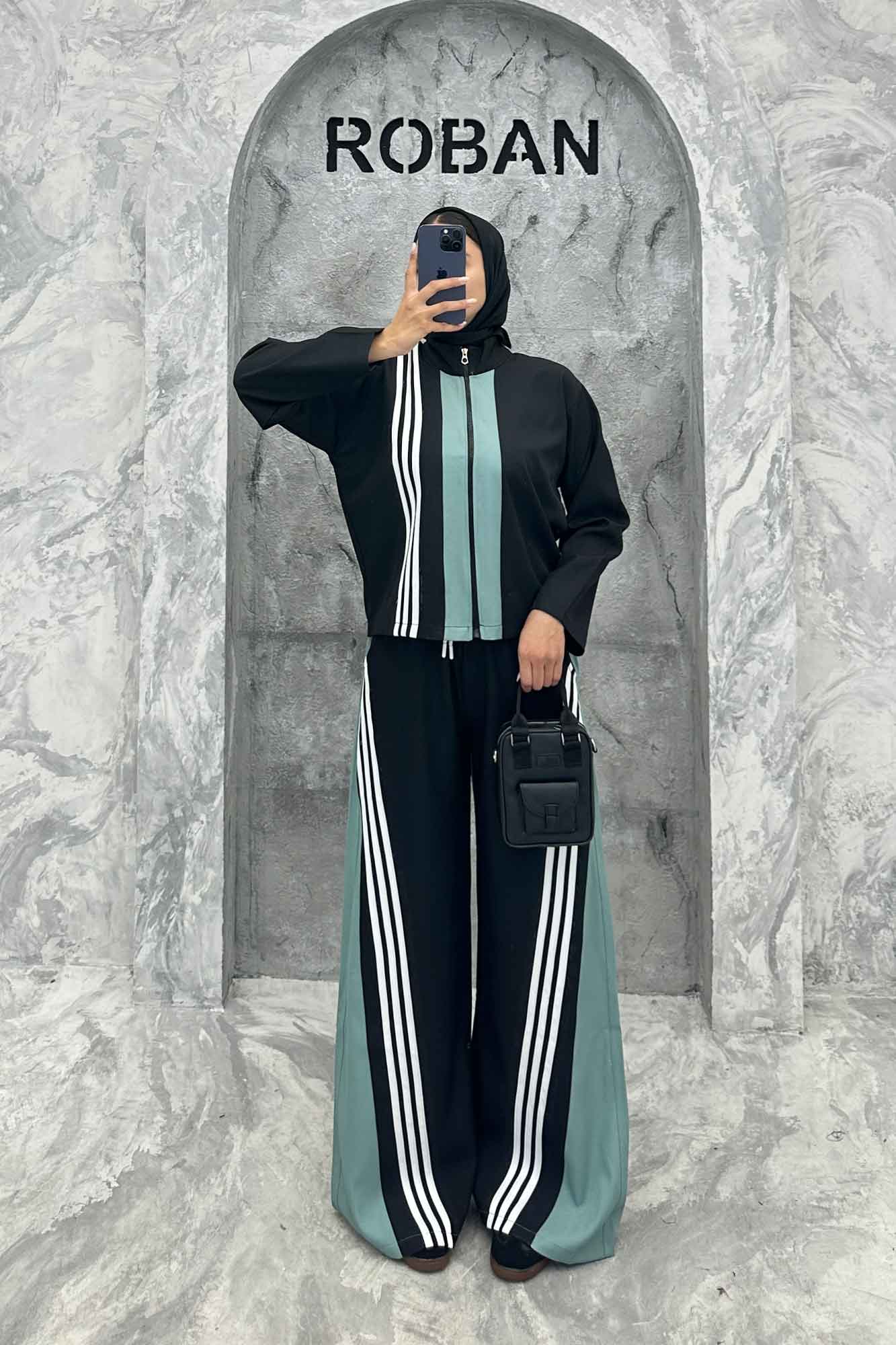 ست مازراتی کجراه سه خط یقه ایستاده 4670