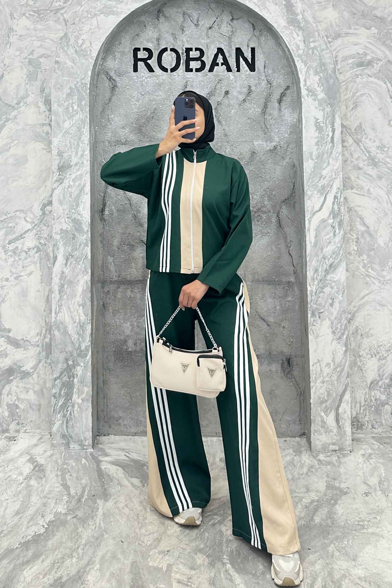 ست مازراتی کجراه سه خط یقه ایستاده 4670