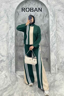 ست مازراتی کجراه سه خط یقه ایستاده 4670