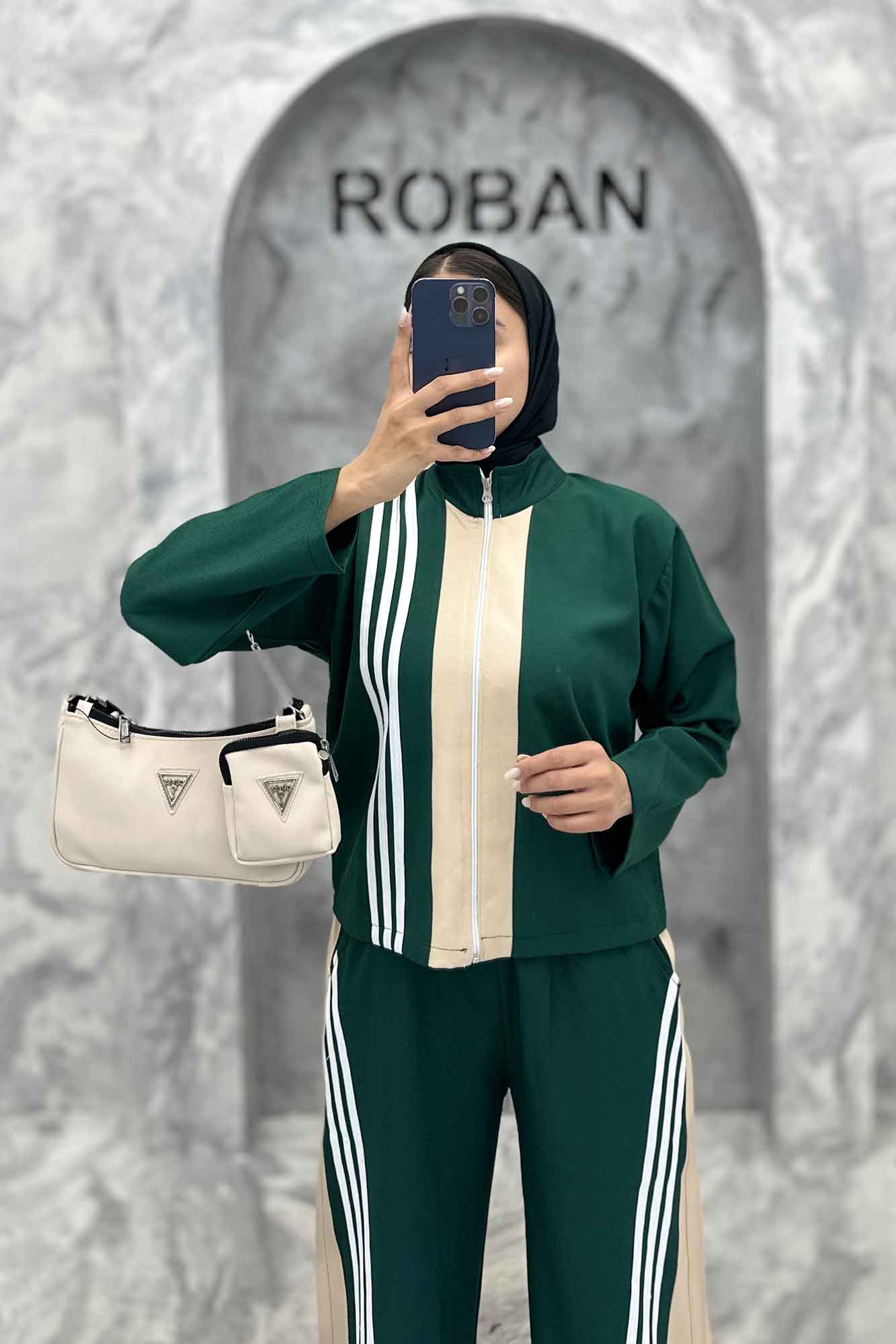 ست مازراتی کجراه سه خط یقه ایستاده 4670