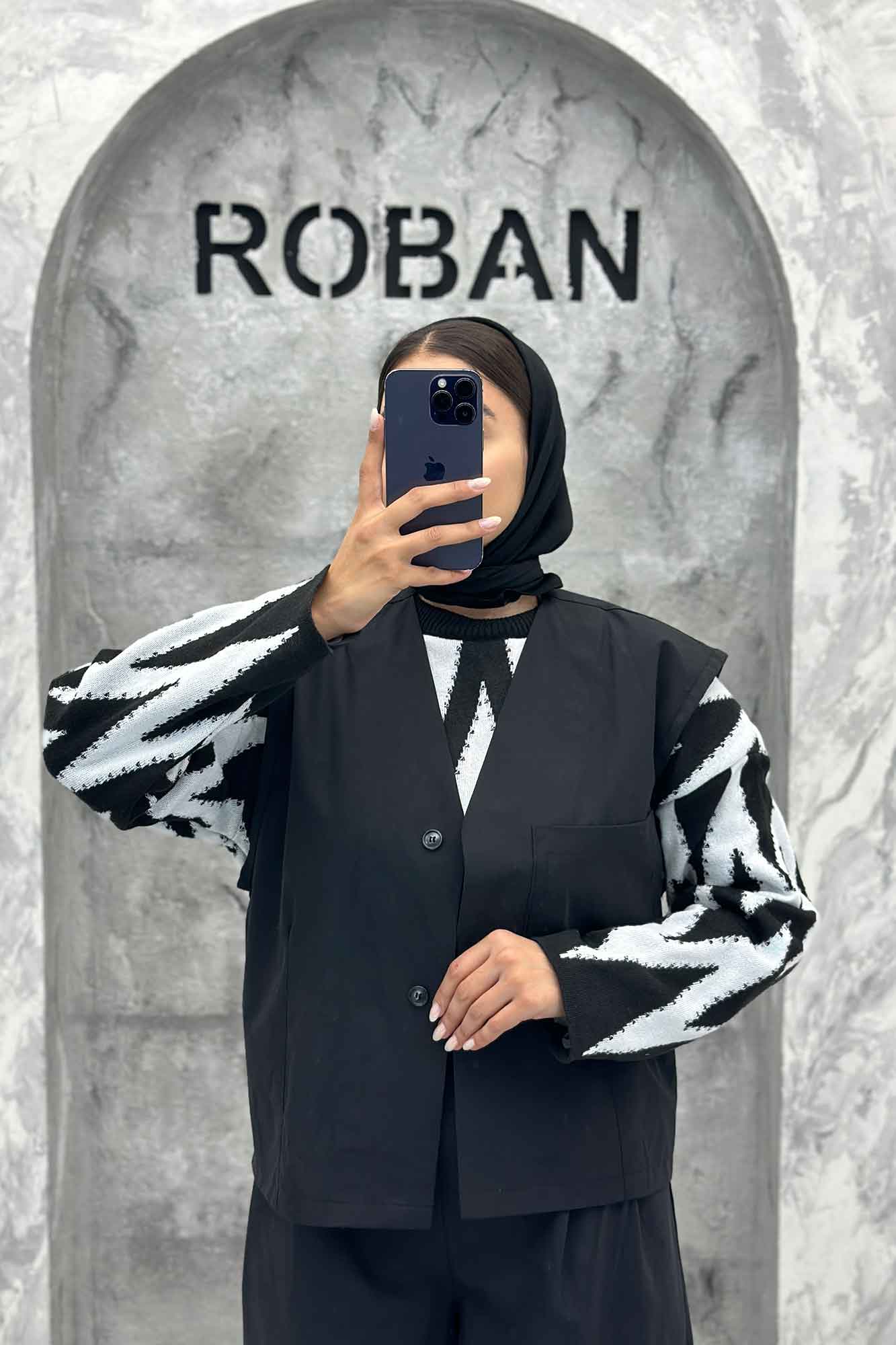 ست جلیقه تک جیب و شلوار بگ کتان زارا