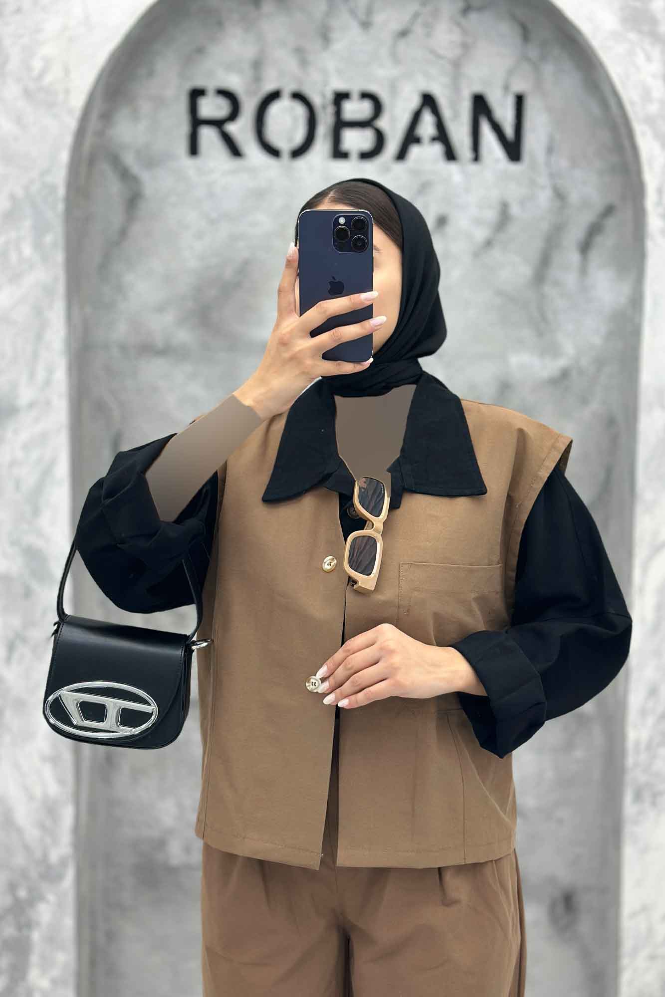 ست جلیقه تک جیب و شلوار بگ کتان زارا