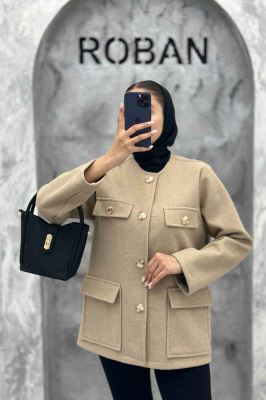کت یقه گرد فوتر چهار جیب QUEEN