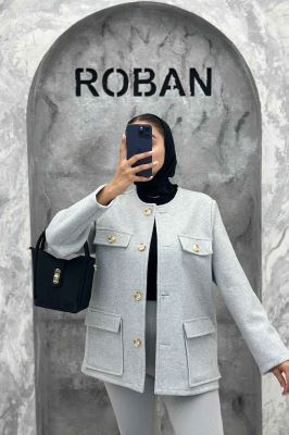 کت یقه گرد فوتر چهار جیب QUEEN