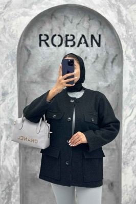 کت یقه گرد فوتر چهار جیب QUEEN