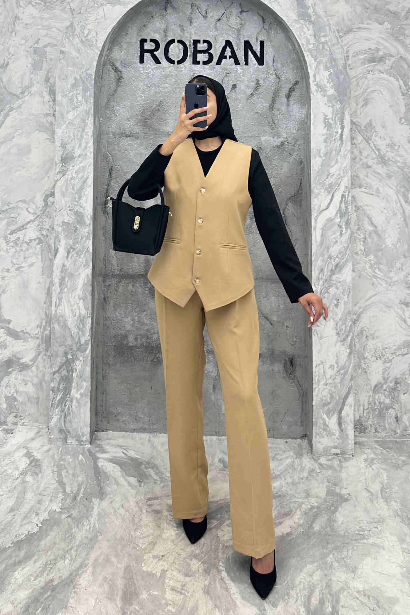 ژیله هشتی مازراتی و شلوار بگ R