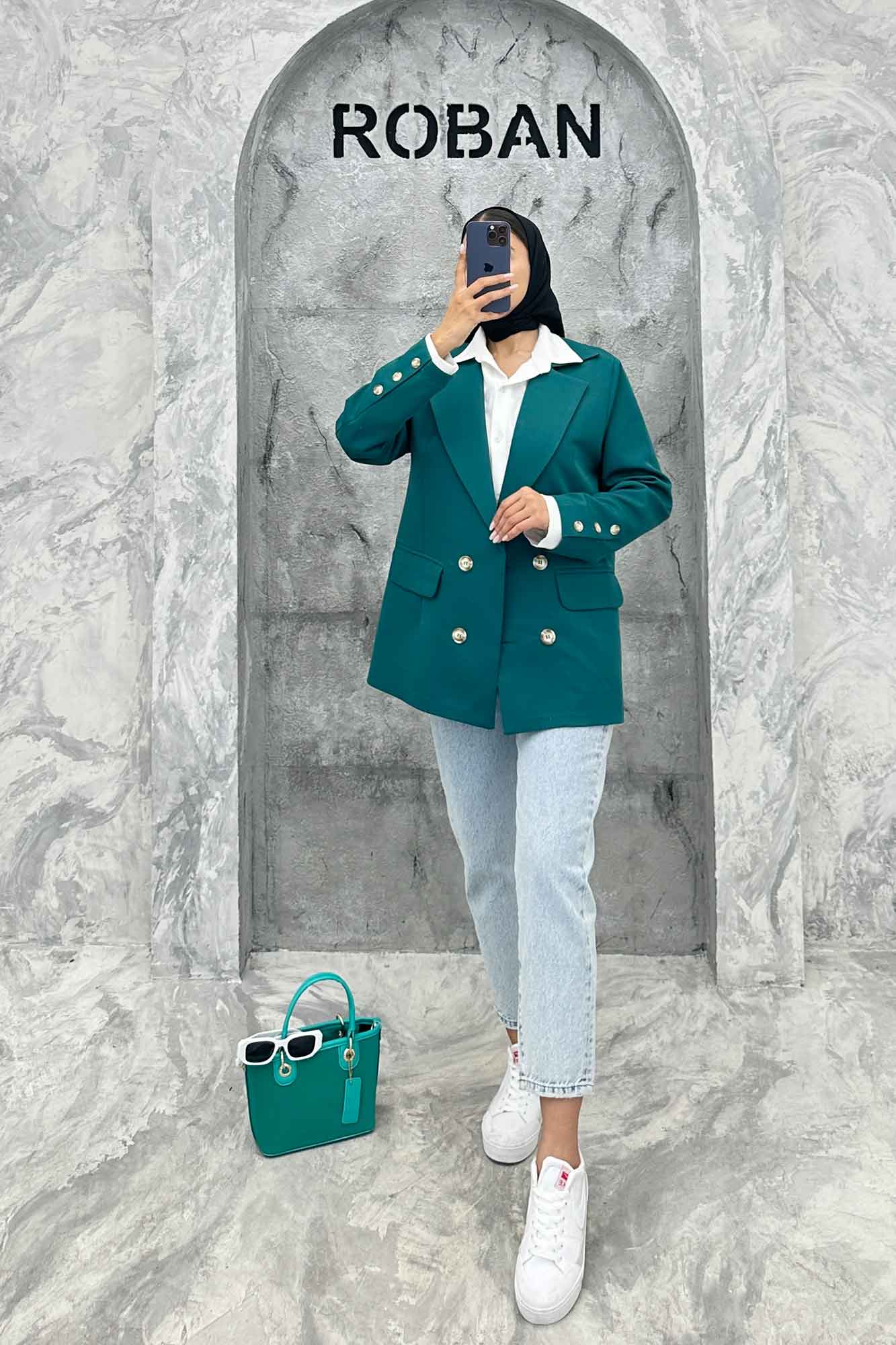 مانتو کتی دو جیب پاکتی مازراتی ساده