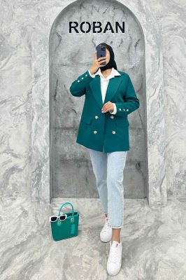 مانتو کتی دو جیب پاکتی مازراتی ساده