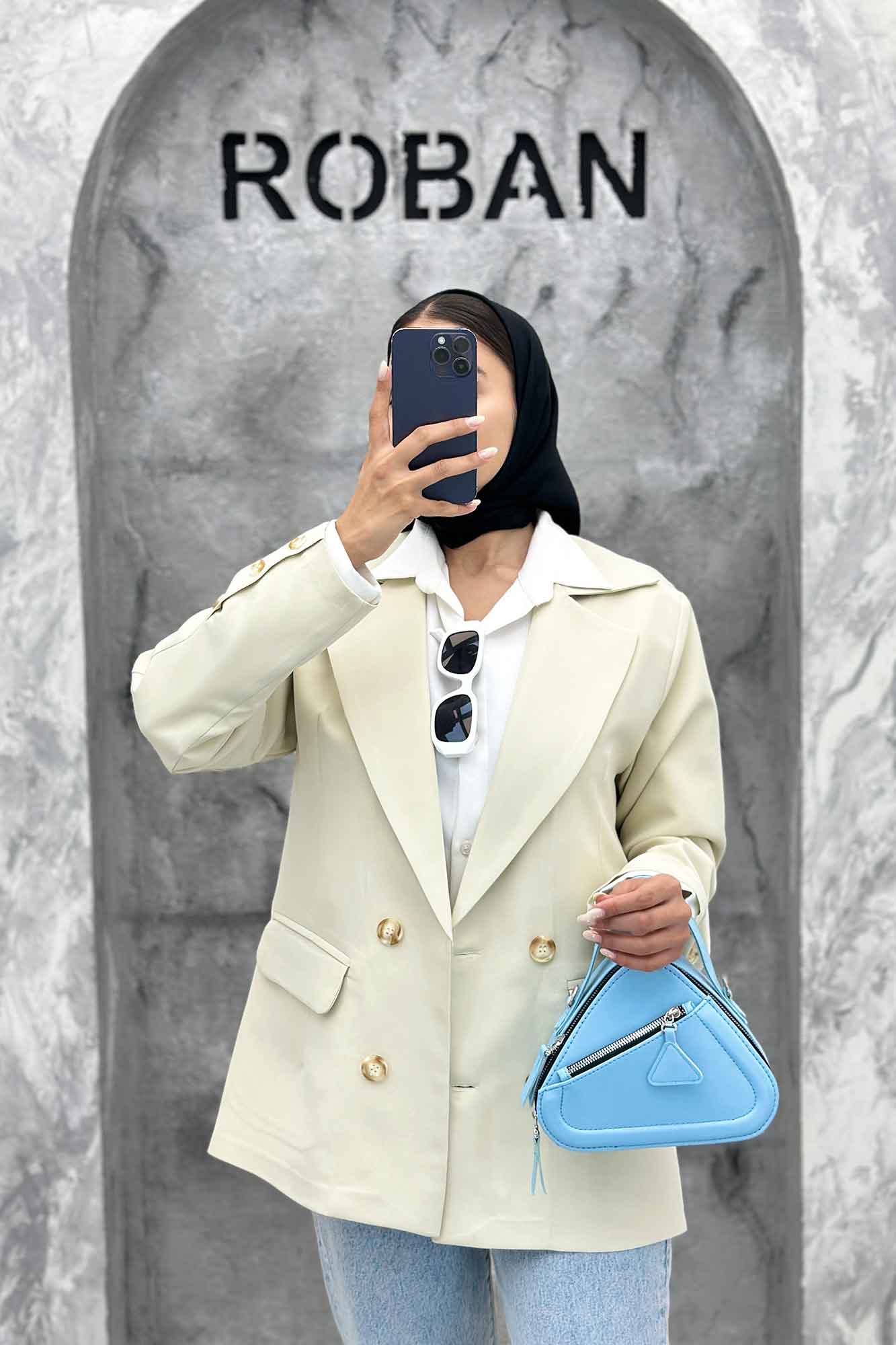 مانتو کتی دو جیب پاکتی مازراتی ساده