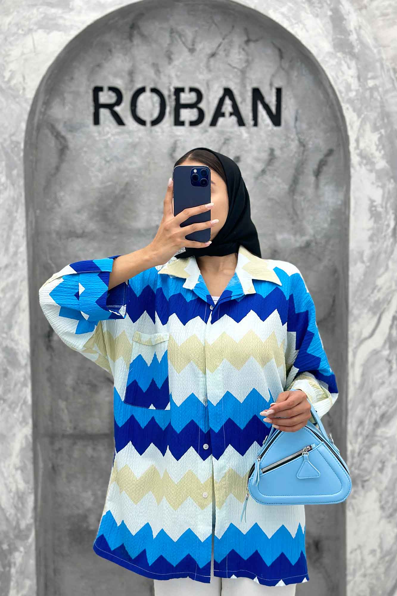 مانتو کراش جناقی پشت دکمه تک جیب