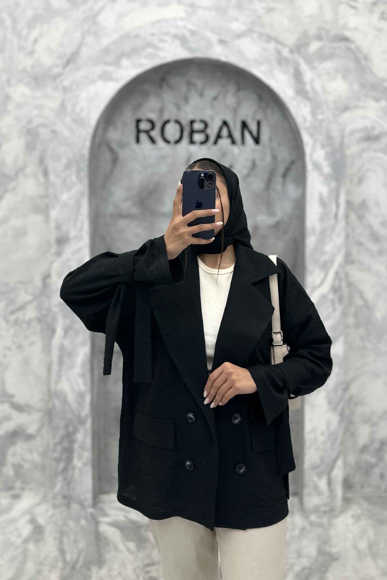 کت یقه انگلیسی آستین بنددار عسل