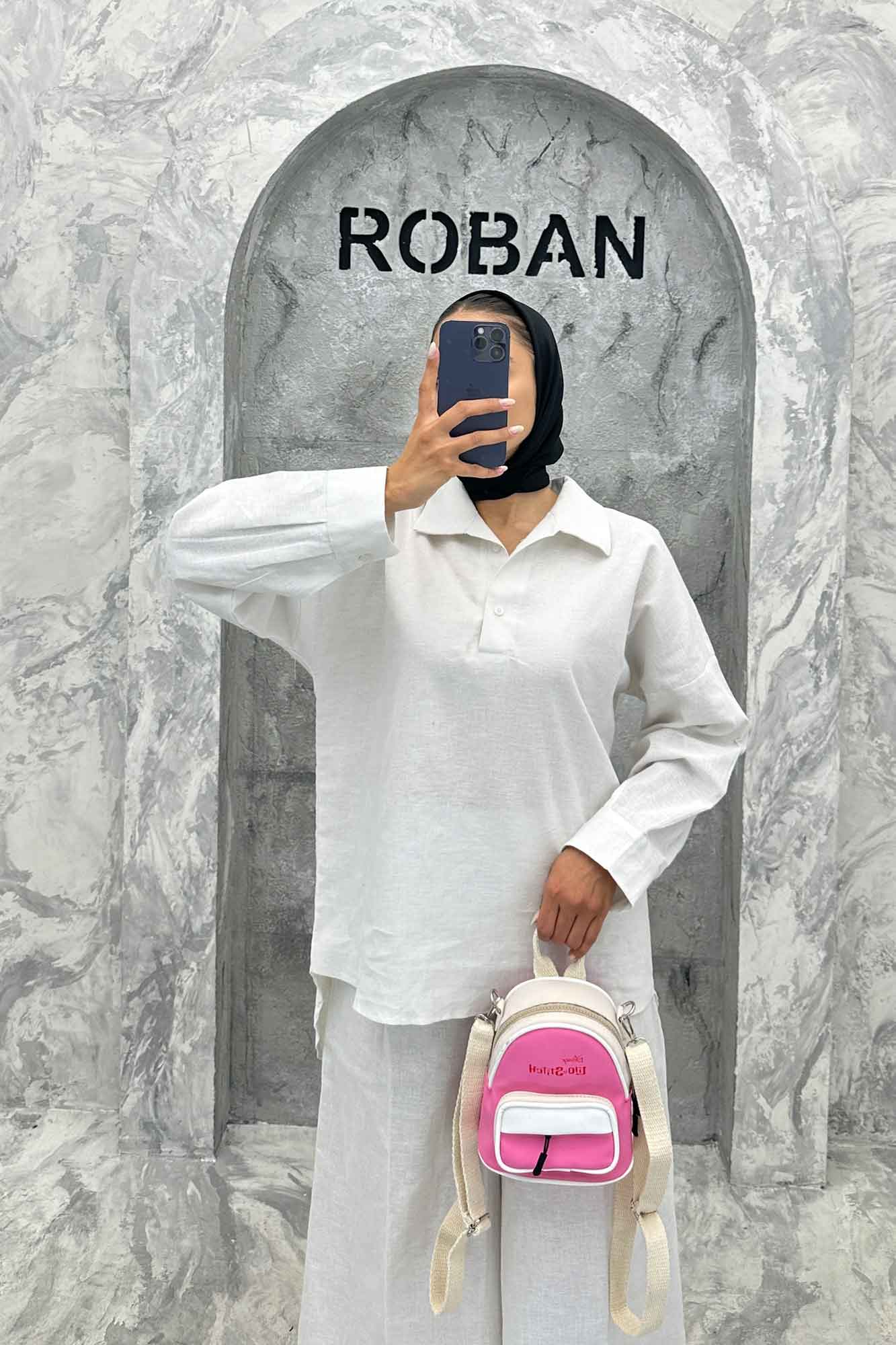 ست مانتو و شلوار بگ لینن نچرال دنیا