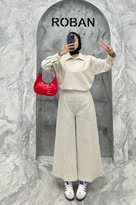 ست مانتو و شلوار بگ لینن نچرال دنیا