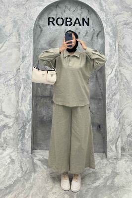 ست مانتو و شلوار بگ لینن نچرال دنیا