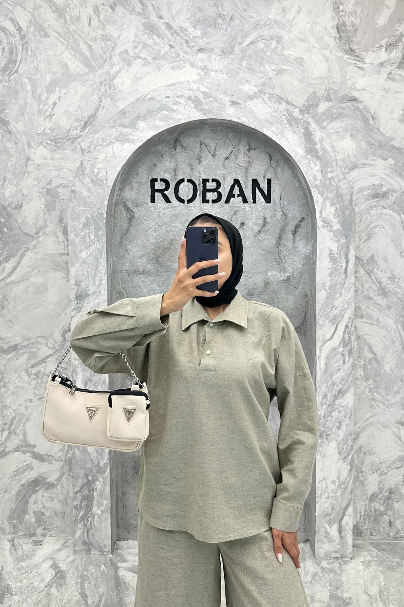 ست مانتو و شلوار بگ لینن نچرال دنیا