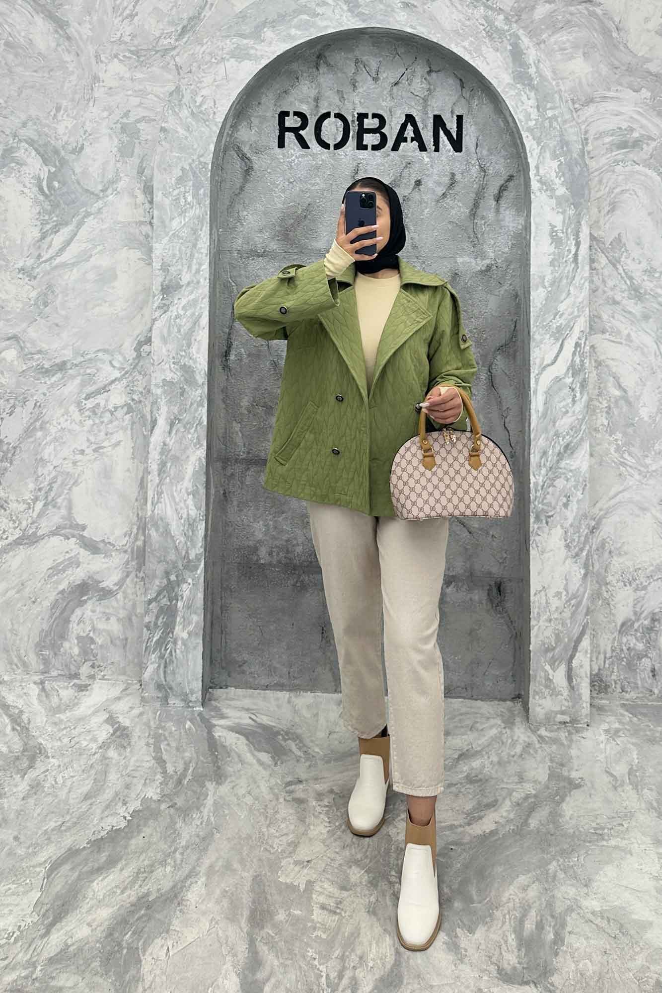 کت سرشانه بندی فریال بلوط