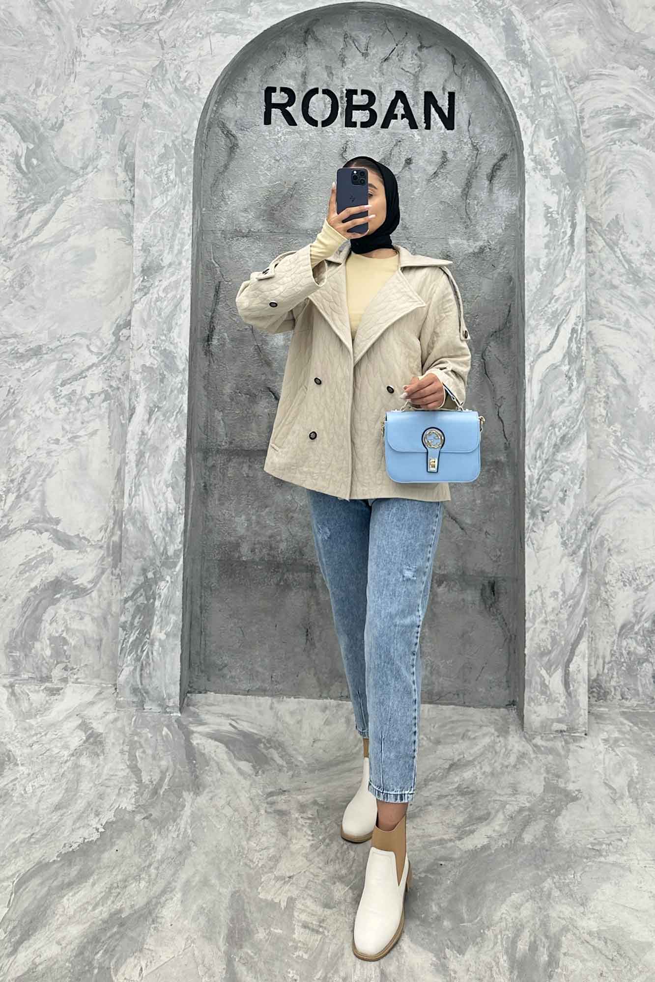 کت سرشانه بندی فریال بلوط