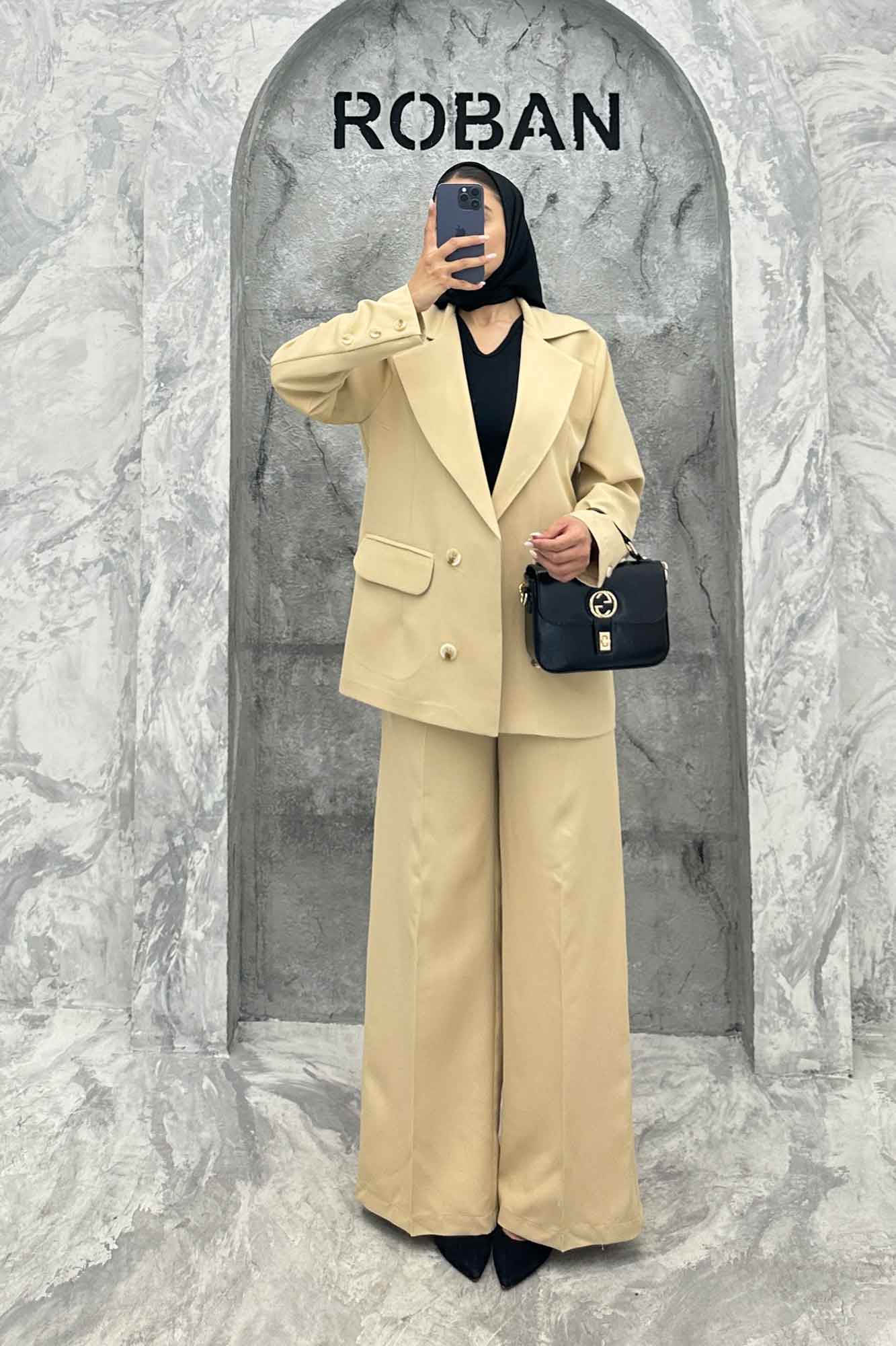 ست کت و شلوار مازراتی یقه انگلیسی بهار