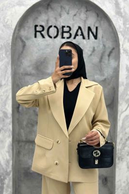 ست کت و شلوار مازراتی یقه انگلیسی بهار