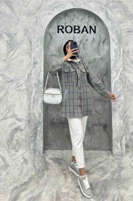 کت شکت فوتر چهارخانه کلاه دار