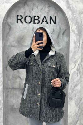 کت شکت فوتر چهارخانه کلاه دار