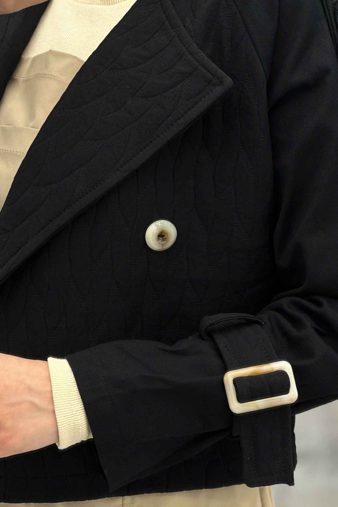 کت کراپ دو تیکه فریال کتان مروارید