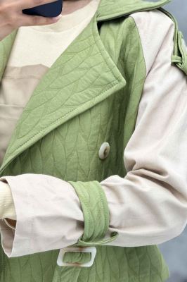 کت کراپ دو تیکه فریال کتان مروارید