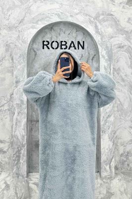 مانتو بلند تدی کلاهدار