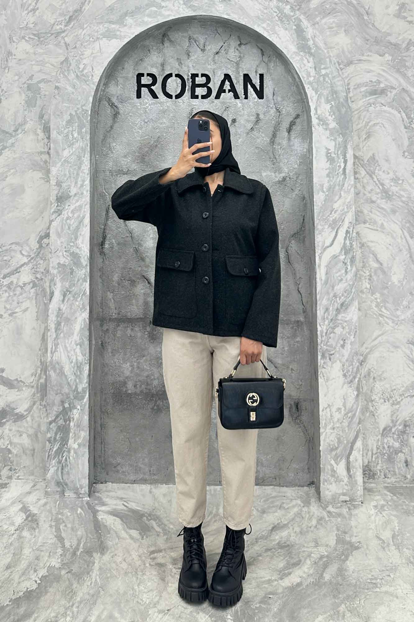 کت فوتر دو جیب پاکتی ZHOOBI