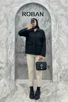 کت فوتر دو جیب پاکتی ZHOOBI